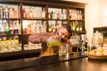 Men in bar