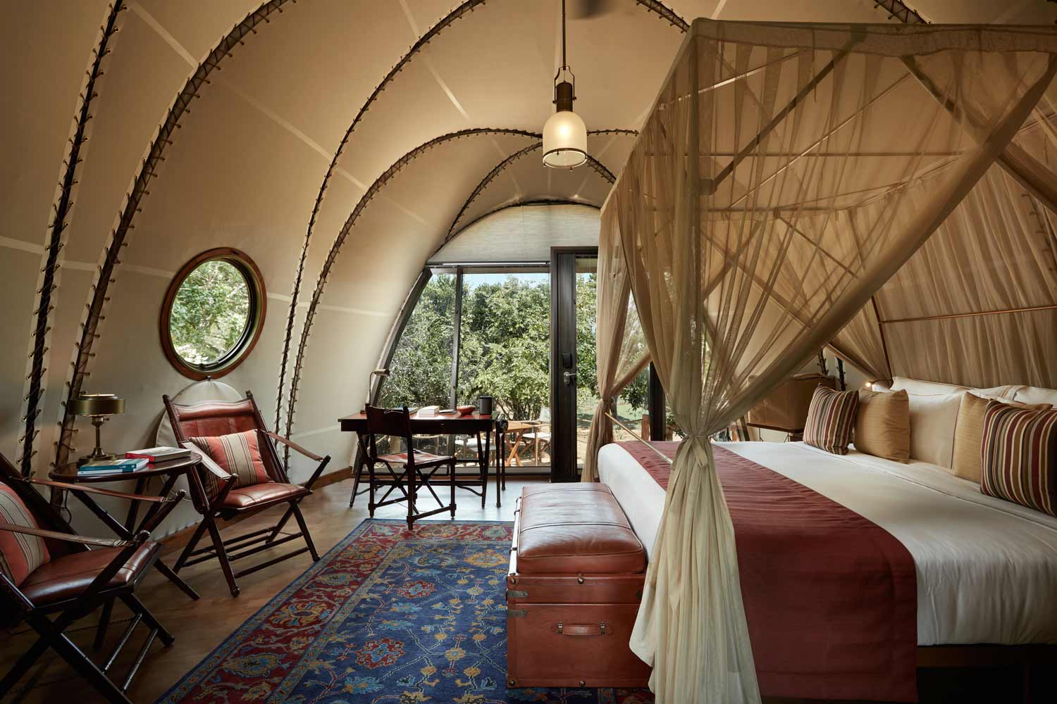 Interior of a suite in Wild Coast Tented Lodge 